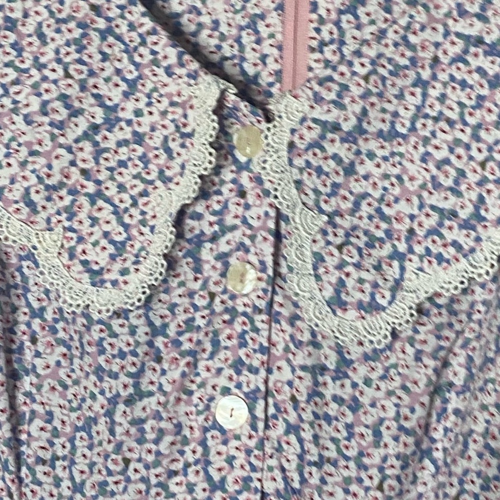 NWT Karin Stevens 90s Floral Maxi Dress 14 Gunne Sax Style Dusty Rose&Periwinkle - Picture 8 of 16